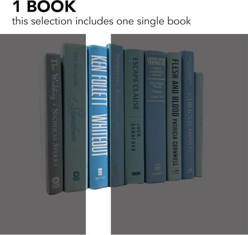 كتب حقيقية من Color® ديكور المنزل على الرفوف، عنصر زخرفي للصور (1 فردي، أزرق فاتح) in Kuwait