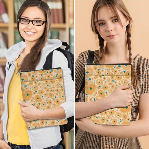 هدايا عشاق الكتب الزهرية، حافظة كتب نباتية مضادة للماء مع سحاب وجيب أمامي، حافظة كتب للنساء، هدايا عيد ميلاد للكتب in Saudi Arabia