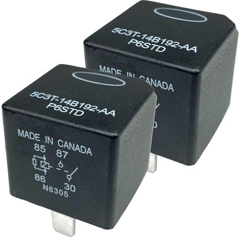 5C3T-14B192-AA P6STD O101K Relay (4 عبوات) 12V 40A 4-Pin SPNO مرحل طاقة السيارات متوافق مع Ford F-150 Explorer Expedition Lincoln Navigator يصلح توقف مضخة الوقود P0230 P0685 in Saudi Arabia