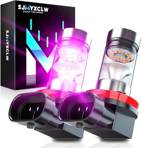 Compatible for Subaru WRX STI LED Fog Light Bulbs 2015 2016 2017 2018 2019, H8 H9 H11 Fog Lights, Pink Purple Fog Lamps DRL Turn Signals Lights, 300% Brightness, 50,000+ HRS Lifespan, Pack of 2 in Saudi Arabia
