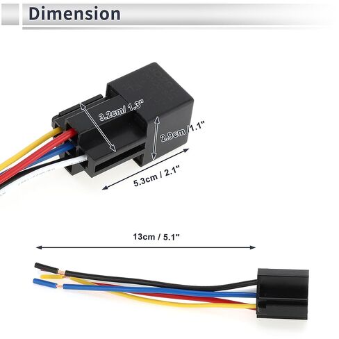 5 Pins 36V 80A 2 Pcs Auto Relay with Harness Sockets Waterproof Car Relay Black in Saudi Arabia