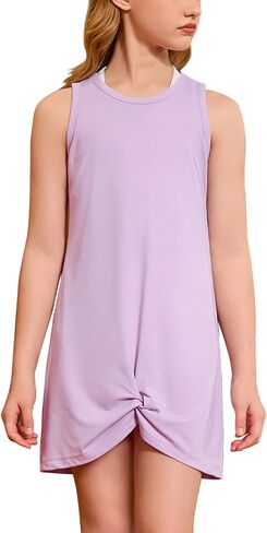 CHILDRENSTAR Girls Swim Cover Up UV Protection Sleeveless Swimsuit Coverup Beach Dress Summer Quick Dry with Pockets in Saudi Arabia