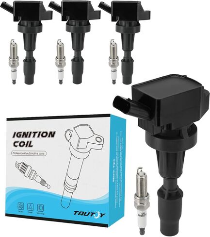Set of 4 UF817 Ignition Coil Pack & Iridium Spark Plugs (1.6L Only) 2015-2020 For Hyundai Elantra GT Kona Sonata Tucson Veloster,For Kia Forte Forte5 Optima Soul,Replace # 273012B120 GN10910 in Saudi Arabia