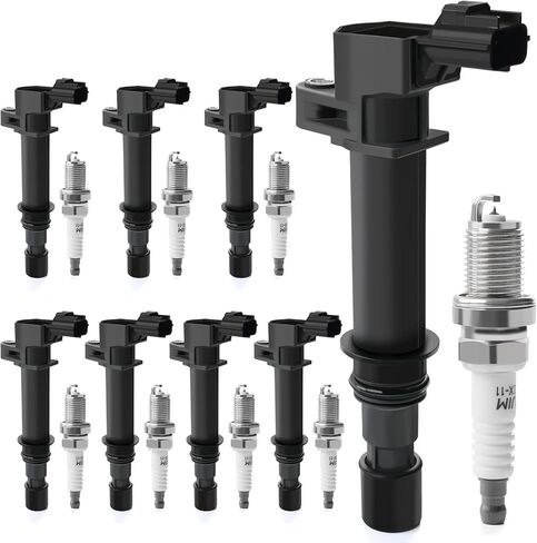 Set of 8 Ignition Coil Packs & Iridium Spark Plugs Compatible with 4.7L V8 2000-2007 Dodge Dakota Durango, 2002-2007 Ram 1500, 1999-2007 Jeep Grand Cherokee, 2006-2007 Commander Replace UF270 & 4503 in Saudi Arabia