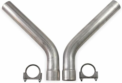 Truck Exhaust Kits - Shop Line Dual Exhaust System 2.5 inch Aluminized No Muffler Corner Exit Fits C/K 10 Half Ton 73 to 80 in Saudi Arabia