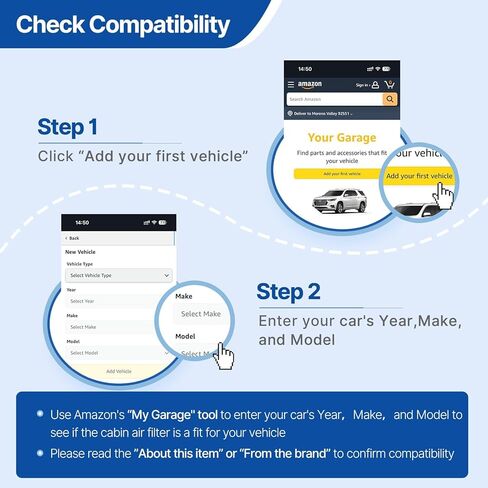 RUITO White Premium Cabin Air Filter, Replace RT182 CF11182, CP182, BE-182, Civic, Clarity, CR-V, CR-Z, Fit, HR-V, Insight, Odyssey, RDX, TLX in Kuwait