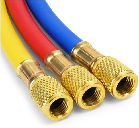 خراطيم شحن غاز التبريد 60 بوصة R-410A مع صمامات كروية 3PK | 1/4 بوصة × 1/4 بوصة خراطيم التبريد in Kuwait