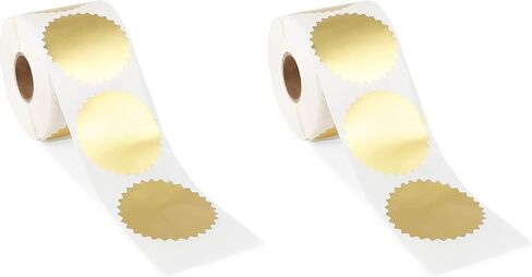 Round Gold Mailing Label Stickers Roll, Envelope Seal (2 in, 500 Pieces) in Saudi Arabia