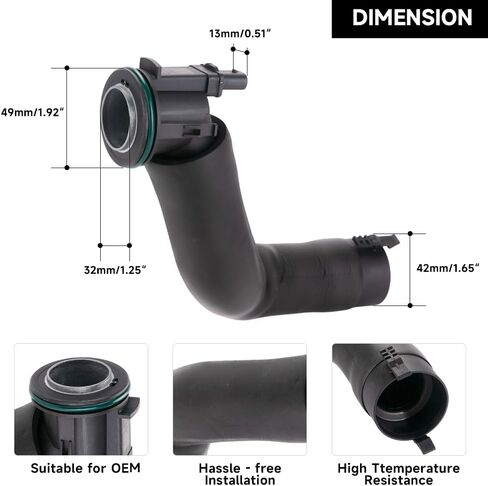 Crankcase Vent Hose 11127588417 - for BMW X1 2012-2013, X5 2013-2014, 328i xDrive 2011-2013, 528i 2010-2011 - Valve Cover Crankcase Vent Hose in Saudi Arabia