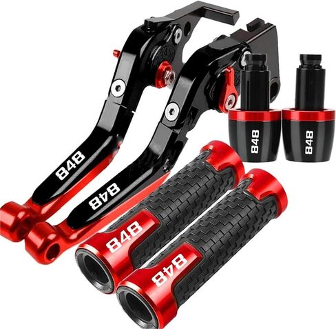 عتلات فرامل قابلة للتعديل للدراجة النارية لـ Ducati 848 848EVO 848 Evo 2007 2008 2009 2010 2011 2012 2013 أطراف مقابض المقود (فضي) in Kuwait