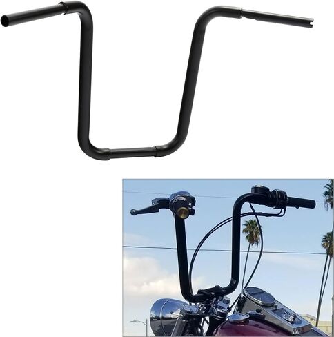 XFMT 10" Rise 1.25" Ape Hanger Handlebar For Harley Davidson FLST FXST Sportster XL, Chrome in Saudi Arabia