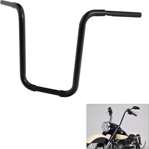 XFMT 10" Rise 1.25" Ape Hanger Handlebar For Harley Davidson FLST FXST Sportster XL, Chrome in Saudi Arabia