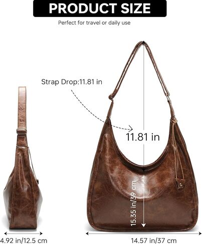 GEMIU Tote Bag for Women - Vintage Hobo Handbags & Slouchy Shoulder Purse with Adjustable Shoulder Strap Roomy Capacity in Saudi Arabia
