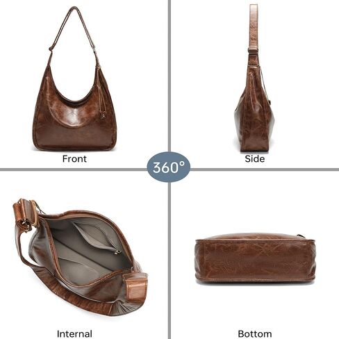 GEMIU Tote Bag for Women - Vintage Hobo Handbags & Slouchy Shoulder Purse with Adjustable Shoulder Strap Roomy Capacity in Saudi Arabia