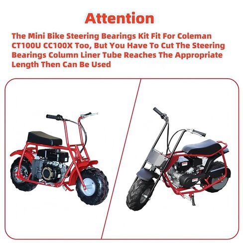 مجموعة جلبة محامل توجيه الدراجة الصغيرة لكولمان CT200U BT200X CT200U-EX RT200 RT100 المفترس 212cc 200cc 196cc 98cc 5.5hp دراجة صغيرة، 6900z كرة أخدود عميقة تحمل أجزاء الدراجة الصغيرة in Kuwait