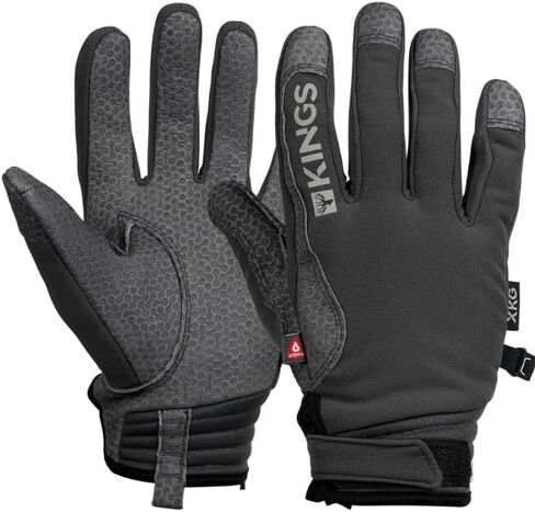 King's Camo XKG Primaloft Insulated Guide Gloves | Mens Midweight Hunting Gloves | Touchscreen Compatible | Charcoal, Large in Saudi Arabia