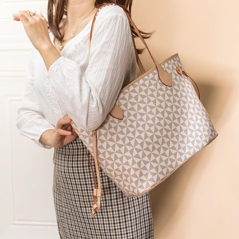 Designer Tote Bag for Women – 2 Pcs Handbag & Wallet Set,Top-Handle Satchel Shoulder Tote Bag Fits Daily in Saudi Arabia