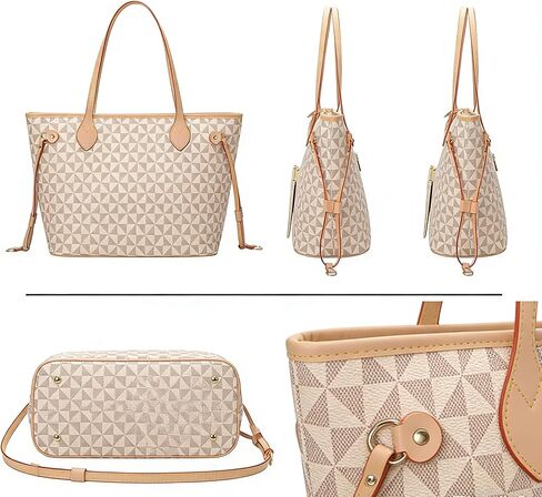 Designer Tote Bag for Women – 2 Pcs Handbag & Wallet Set,Top-Handle Satchel Shoulder Tote Bag Fits Daily in Saudi Arabia