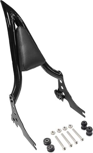 MZS Motorcycle Backrest Sissy Bar, 22" Detachable Passenger Rear Pad Quick Release Accessories Black Compatible with Sportster XL 883 1200 XL883 XL1200 Iron 2004-2022 in Saudi Arabia