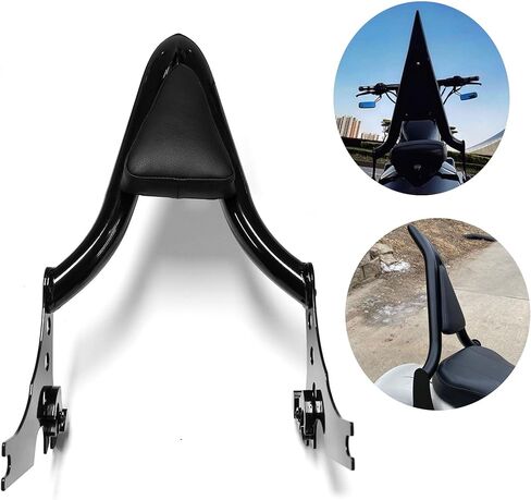 MZS Motorcycle Backrest Sissy Bar, 22" Detachable Passenger Rear Pad Quick Release Accessories Black Compatible with Sportster XL 883 1200 XL883 XL1200 Iron 2004-2022 in Saudi Arabia