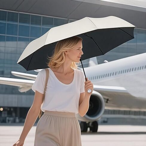UV Protection Mini Umbrella - Portable Anti-UV Umbrella with UV Coating & 6 Reinforced Ribs for Sun Rain in Saudi Arabia