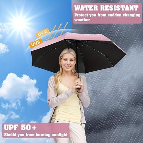 UV Protection Mini Umbrella - Portable Anti-UV Umbrella with UV Coating & 6 Reinforced Ribs for Sun Rain in Saudi Arabia
