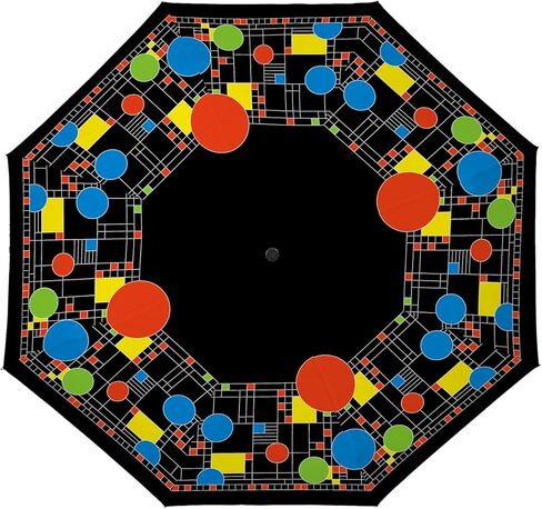 مظلة سفر قابلة للطي من RainCaper Frank Lloyd Wright مقاومة للرياح ومفتوحة تلقائيًا مقاس 43 بوصة مع أكمام متطابقة in Kuwait