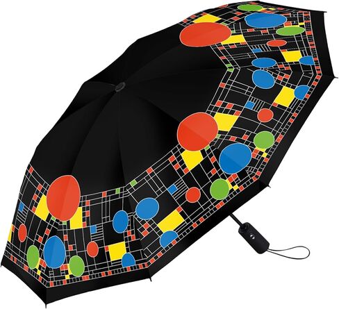 مظلة سفر قابلة للطي من RainCaper Frank Lloyd Wright مقاومة للرياح ومفتوحة تلقائيًا مقاس 43 بوصة مع أكمام متطابقة in Kuwait