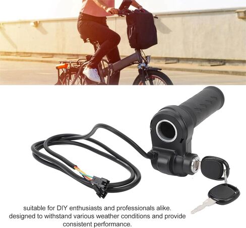 EBike Throttle Grip with Keys, Electric Scooter Bicycle Full Twist Throttle Grip 12V-84V Speed Controller Handlebar Grip for Electric Bike Scooter in Saudi Arabia