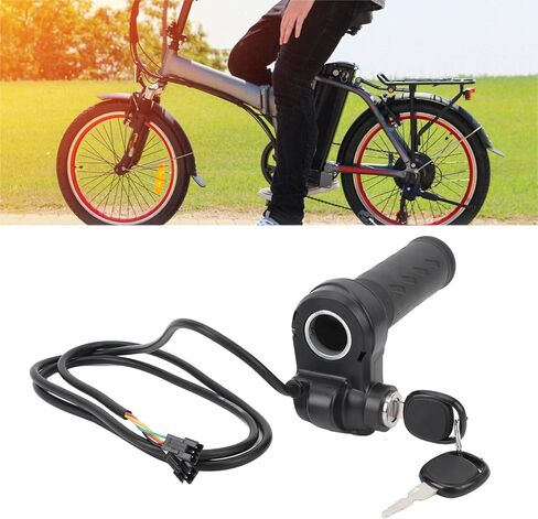 EBike Throttle Grip with Keys, Electric Scooter Bicycle Full Twist Throttle Grip 12V-84V Speed Controller Handlebar Grip for Electric Bike Scooter in Saudi Arabia