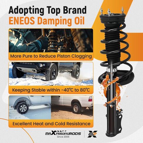 maXpeedingrods 172310 172309 Rear Strut for Toyota Camry 2007-2011 Avalon 2006-2012 Lexus ES350 2007-2012, 2Pc Complete Shock Absorber Strut w/Coil Spring Assembly in Saudi Arabia