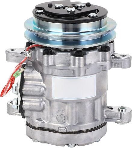 Oumefar High Performance AC Compressor, Replacement for Komatsu PC56-7, Alloy Steel Construction, Efficient Cooling for Excavator Cabin in Saudi Arabia