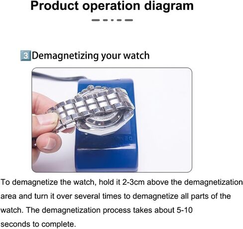 مجموعة أدوات إزالة مغناطيسية الساعة الاحترافية - أداة إزالة مغناطيسية إصلاح الساعة مع بوصلة للساعات الميكانيكية. in Kuwait
