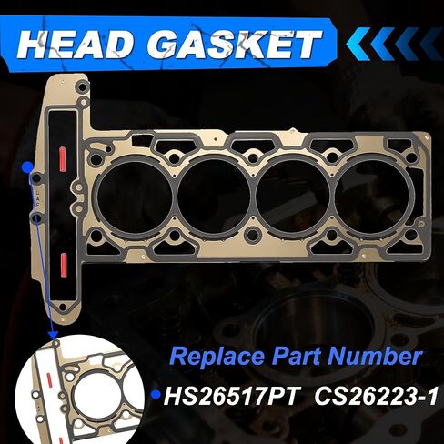 2.4 Full Head Gasket Set w/Cylinder Head Bolts Fit for Chevy Buick GMC Lacrosse Regal Verano Equinox Impala Malibu Terrain 2.4L 2011-2016 HS26517PT CS26223-1 ES72196 in Kuwait
