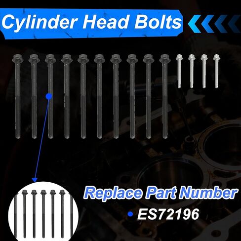 2.4 Full Head Gasket Set w/Cylinder Head Bolts Fit for Chevy Buick GMC Lacrosse Regal Verano Equinox Impala Malibu Terrain 2.4L 2011-2016 HS26517PT CS26223-1 ES72196 in Kuwait