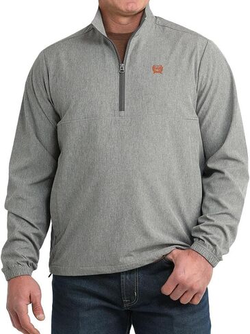 Cinch Men's Grey Windbreaker Pull Over in Saudi Arabia