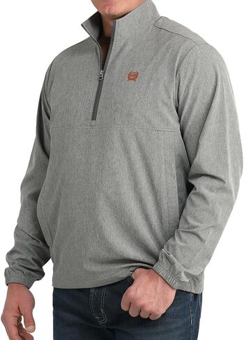 Cinch Men's Grey Windbreaker Pull Over in Saudi Arabia