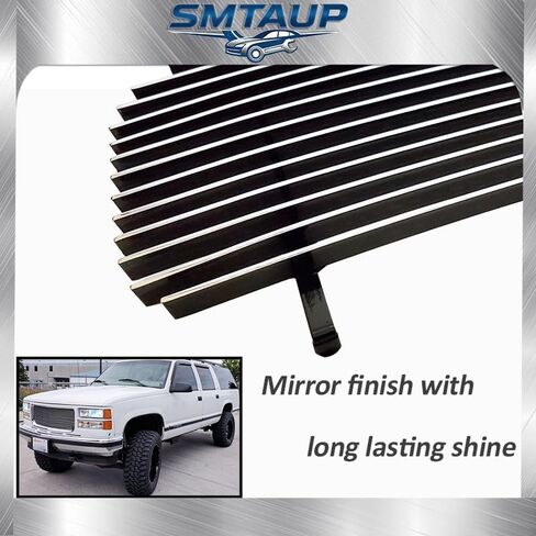 1994-1999 جي إم سي سييرا C/K بيك اب/سوبربان/يوكون حشوات أمامية من الكروم الخام - الشواية العلوية الرئيسية لـ 95 96 97 98 - الصدأ - مقاومة وعالية اللمعان in Kuwait