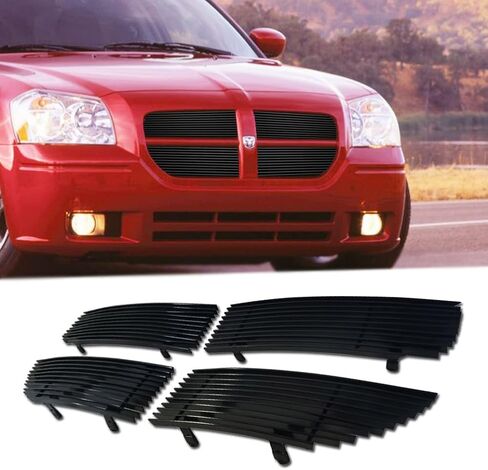 Front Black Grille Fits 2005-2007 Dodge Magnum Except SRT8 Black Billet Grille Grill Insert Combo in Saudi Arabia
