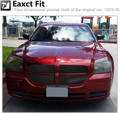 Front Black Grille Fits 2005-2007 Dodge Magnum Except SRT8 Black Billet Grille Grill Insert Combo in Saudi Arabia