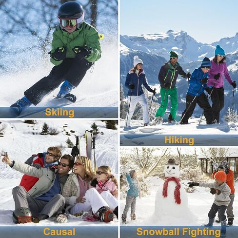 أطفال بنين بنات المشي لمسافات طويلة على الجليد السراويل التزلج للماء الشتاء الدافئة مرونة الخصر السراويل الصوف مبطنة مع جيوب سحاب #16012-أسود XXL، 14-16 سنة in Kuwait