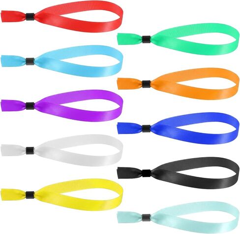 50 Pcs Cloth Event Wristband Disposable Fabric Bracelets Party Entrance Identification Wrist Strap for Concert Club Admission Summer Camp Festival VIP Drink Ticket ID in Saudi Arabia