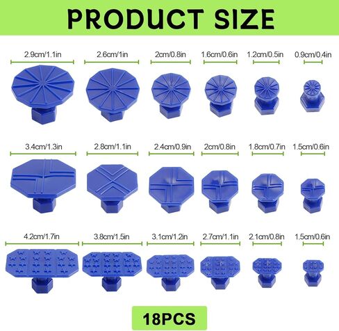 19PCS Car Dent Puller Kit, Dent Removal Tools with T-Shape Puller & 18 Suction Cups, Paint-Safe Dents Repair Tool, Detachable Portable Dents Popper, Universal for Most Vehicles in Saudi Arabia