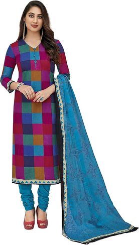 Miraan Women's Cotton Printed Readymade Salwar Suit in Saudi Arabia