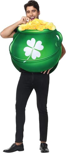 زي سيزونز للبالغين من الذهب، فستان عيد القديس باتريك الجديد، زي Leprechaun Lucky Clover باللون الأخضر، مقاس واحد in Saudi Arabia