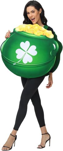 زي سيزونز للبالغين من الذهب، فستان عيد القديس باتريك الجديد، زي Leprechaun Lucky Clover باللون الأخضر، مقاس واحد in Saudi Arabia