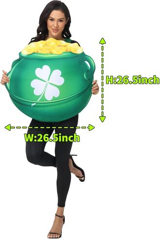 زي سيزونز للبالغين من الذهب، فستان عيد القديس باتريك الجديد، زي Leprechaun Lucky Clover باللون الأخضر، مقاس واحد in Saudi Arabia