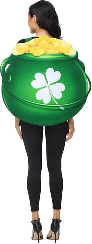 زي سيزونز للبالغين من الذهب، فستان عيد القديس باتريك الجديد، زي Leprechaun Lucky Clover باللون الأخضر، مقاس واحد in Saudi Arabia