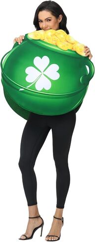 زي سيزونز للبالغين من الذهب، فستان عيد القديس باتريك الجديد، زي Leprechaun Lucky Clover باللون الأخضر، مقاس واحد in Saudi Arabia