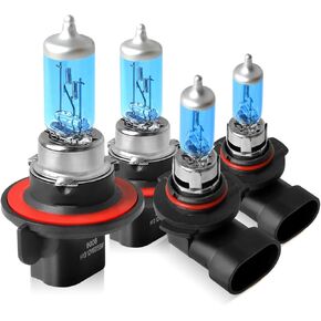 For Ford F150 F-150 (2004-2014) Combo H13/9008 High Low Dual Beam Headlight Bulbs + 9145/H10 Fog Light,4pcs Halogen Light Bulbs,5000K Car Replacement Bulb in Kuwait